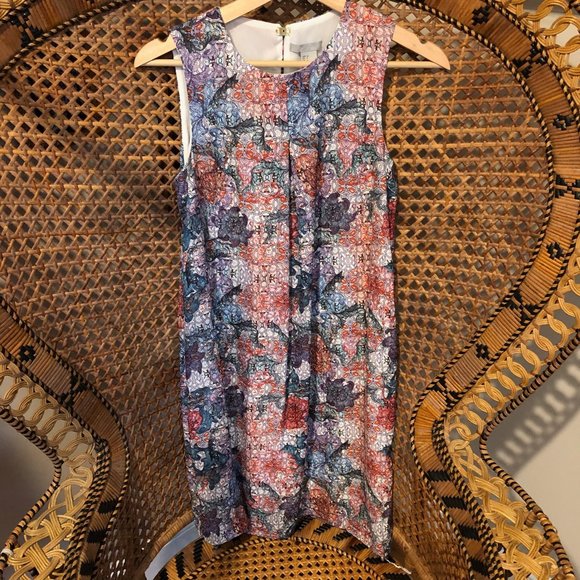 Floral Summer Business Casual Sheath Dress Size 4 - Picture 4 of 4